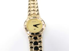 Gucci 3300L Champagne Dial 25mm Ladies 18k Gold Plated