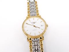 Longines Présence L4.821.2 White Dial 34mm Automatic Gold PVD