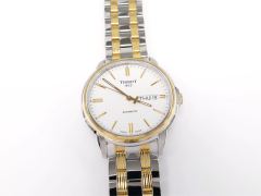 Tissot T-Classic Automatic III T065430A White Day-Date Gold PVD