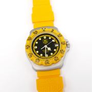 TAG Heuer Formula 1 Black 35mm Mid Size F1 on New Yellow Strap