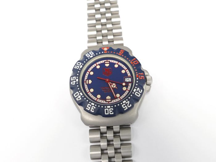 TAG Heuer Formula 1 370.513 Blue Red 35mm Mid Size F1 with New Bezel SWWatches