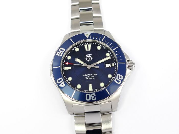 Tag Heuer Aquaracer Silver Stainless Steel Blue Dial Silver Steel